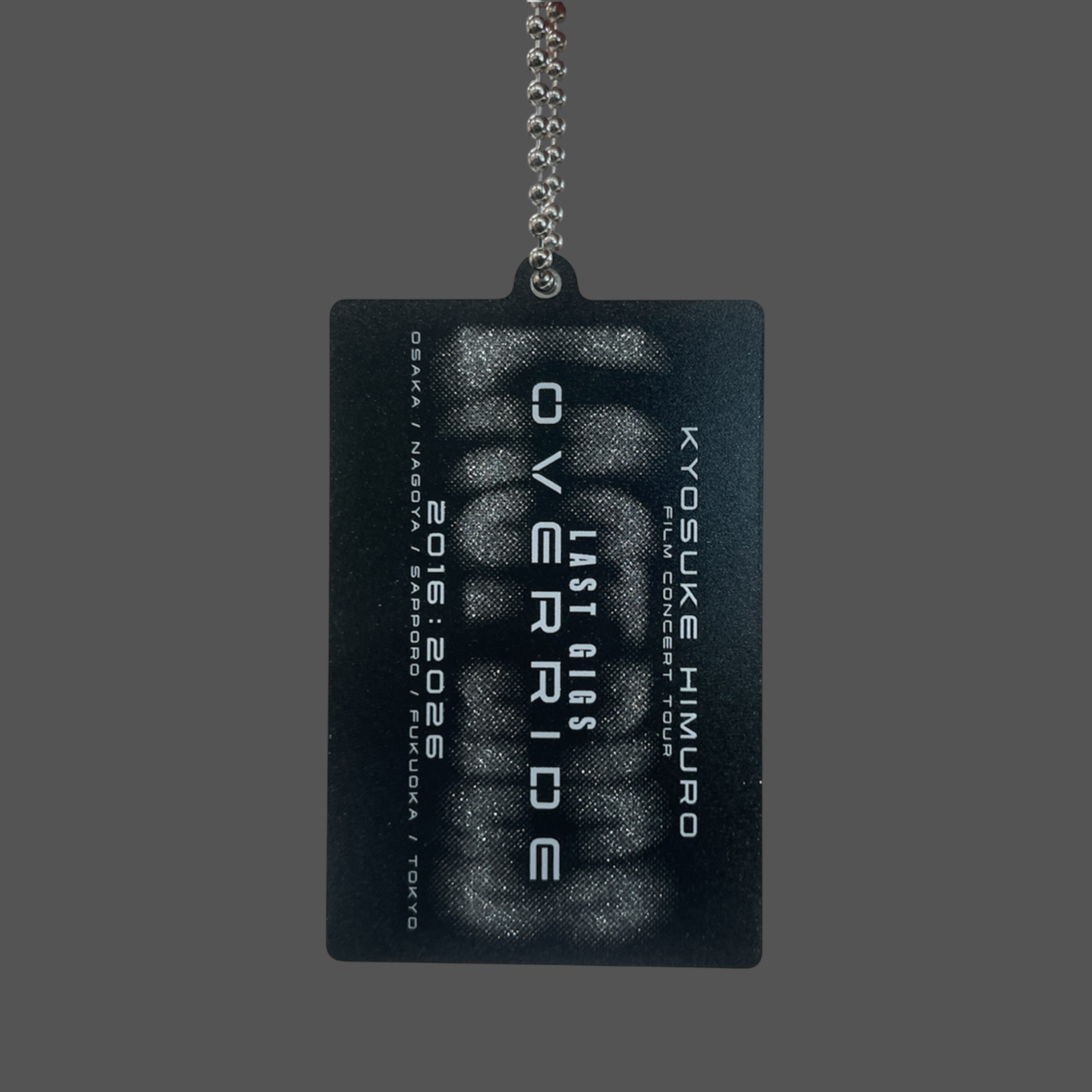 “LAST GIGS OVERRIDE” ACRYLIC LOGO KEYCHAIN