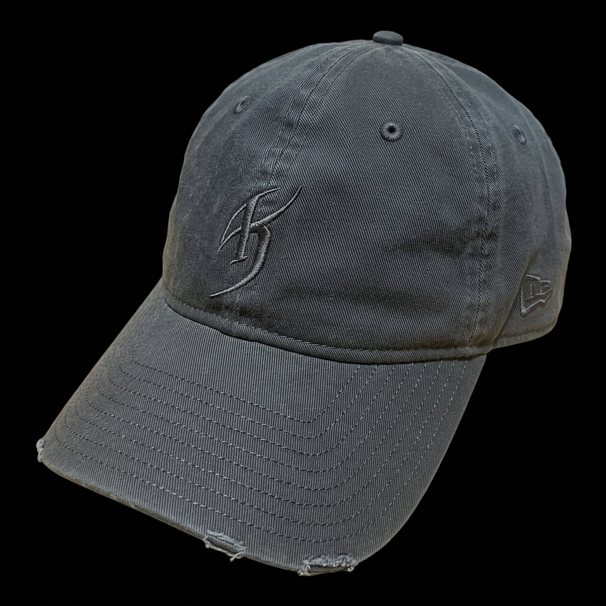 【NEWERA】9TWENTY Damaged (BLACK×BLACK) M/Lサイズ