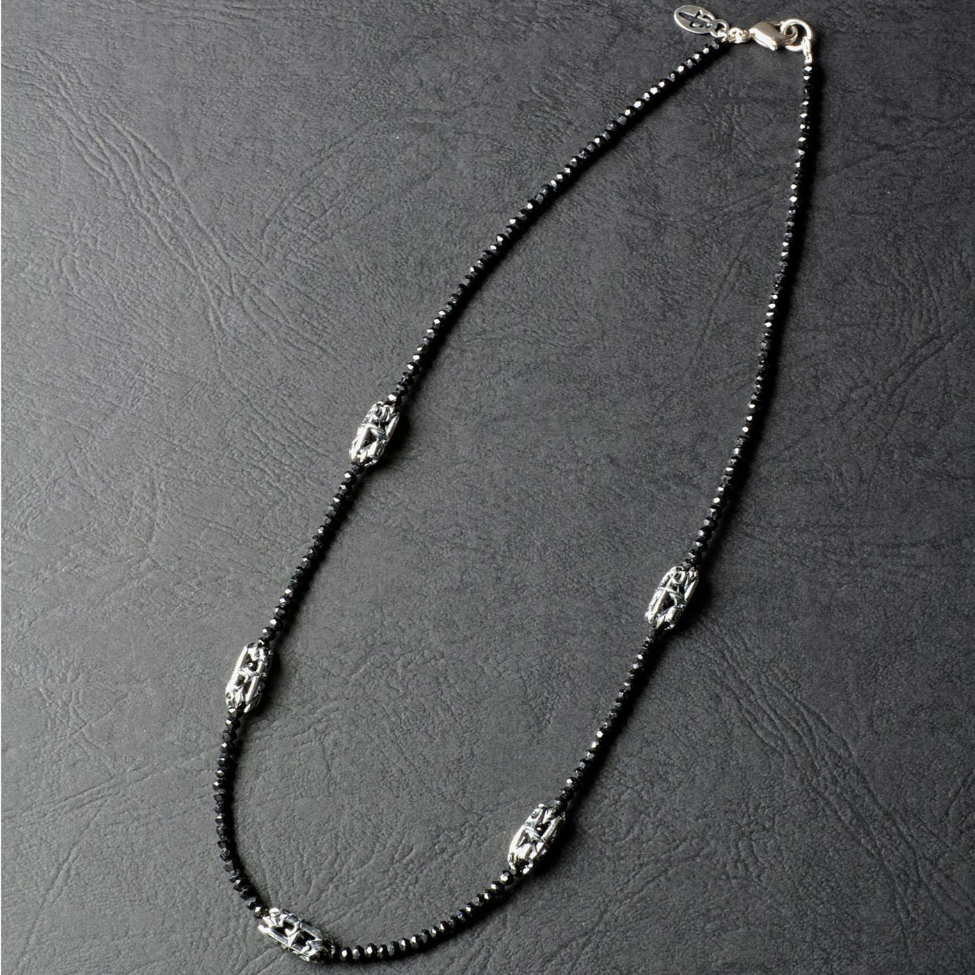 Black Spinel Necklace w/PJ Dagger SILVER×5