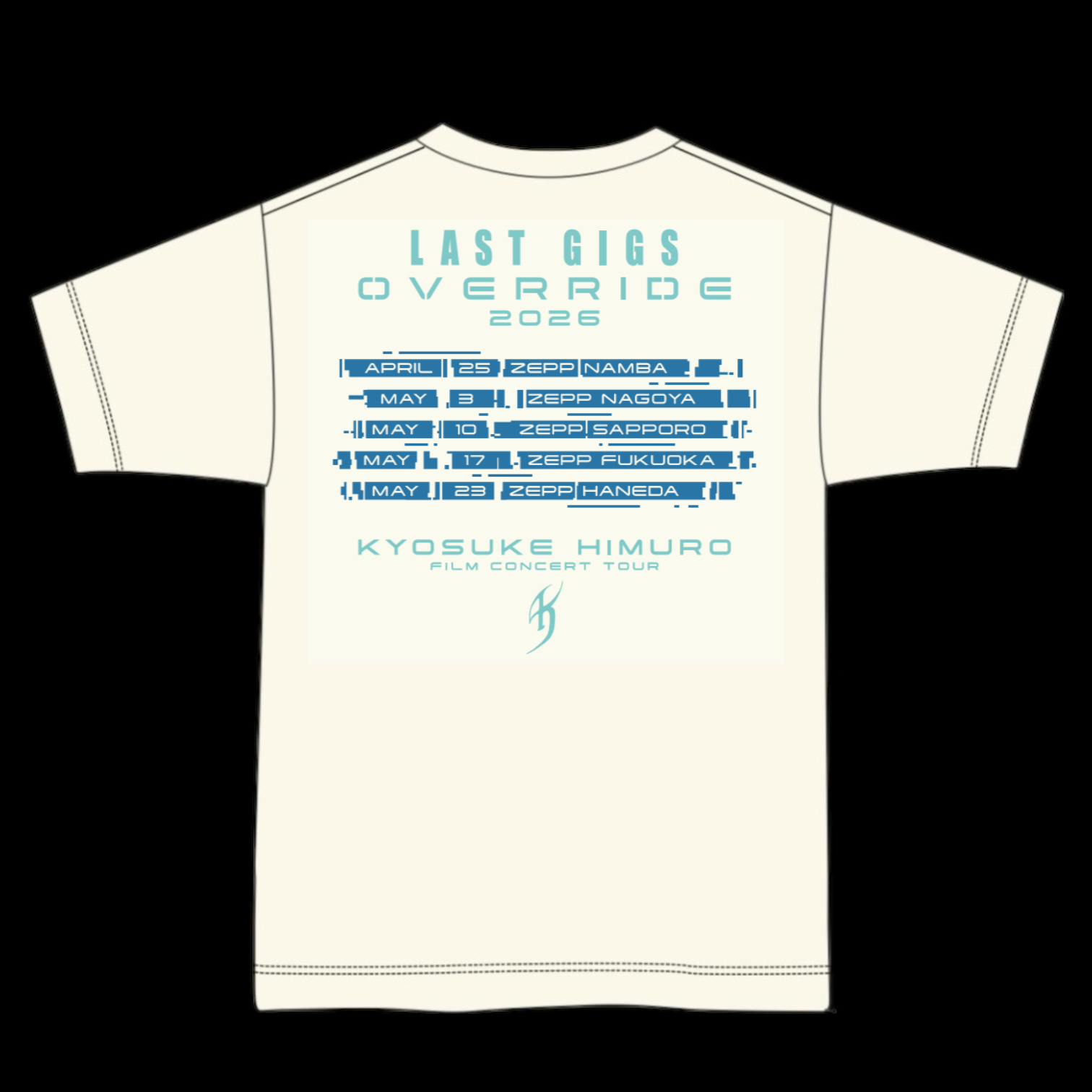 LAST GIGS OVERRIDE TOUR T-Shirts “VANILLA WHITE”【数量限定】