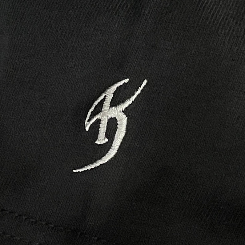 Monochrome Cross Logo  T-Shirt BLACK