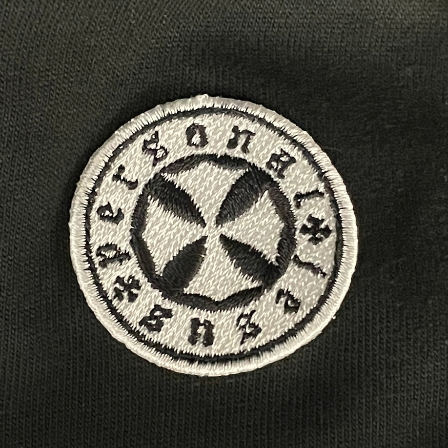 Monochrome Cross Logo  T-Shirt BLACK