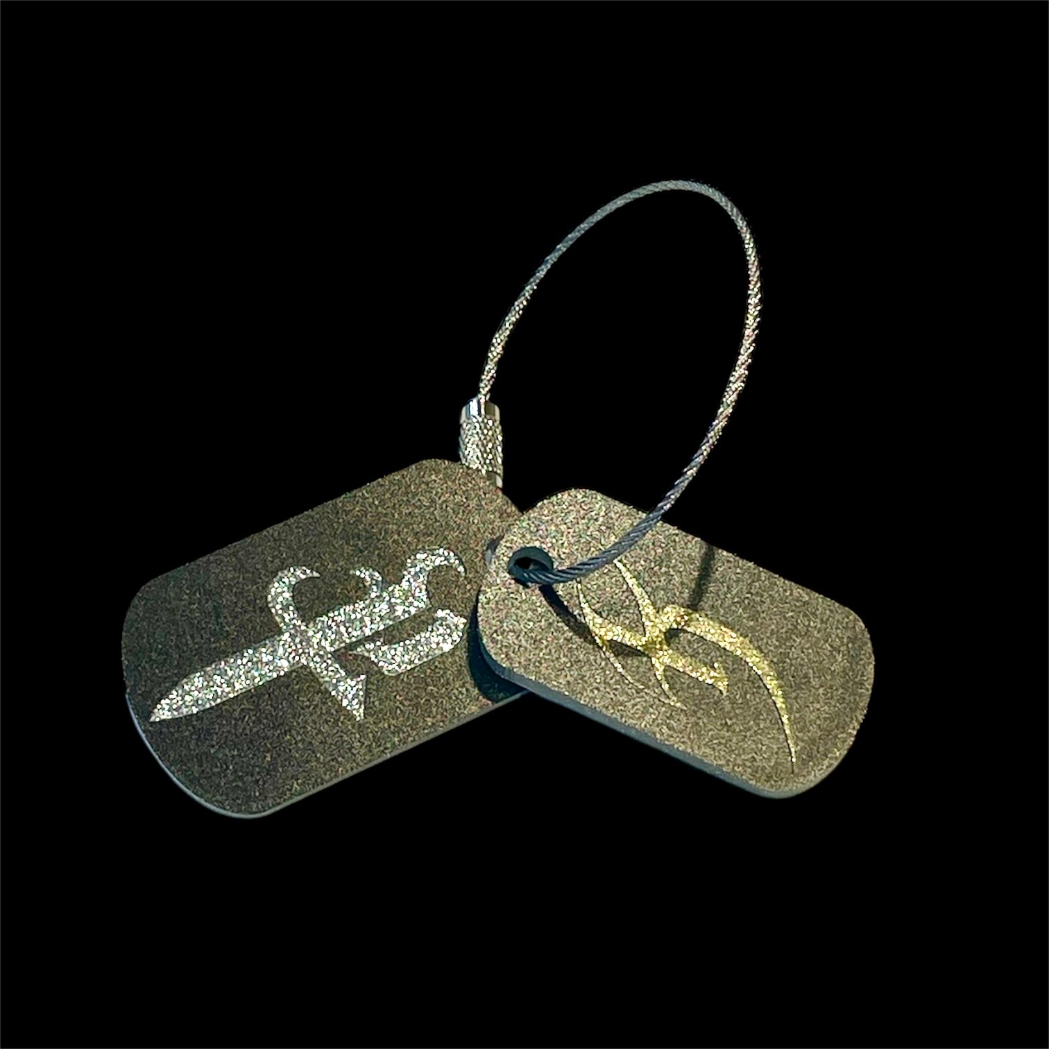 Acrylic DOUBLE Dog Tag Charm