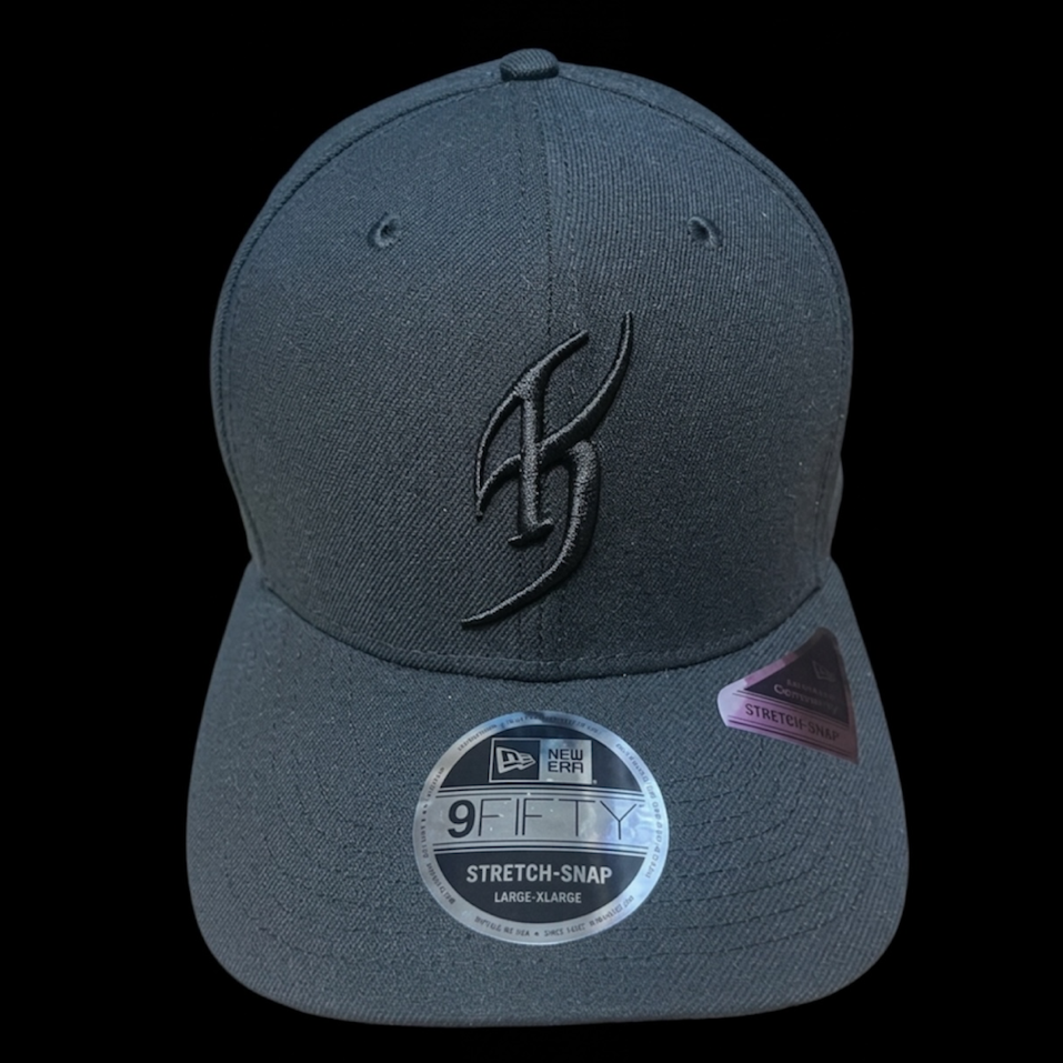 【NEWERA】9FIFTY ストレッチスナップ （BLACK×BLACK）　L/XLサイズ
