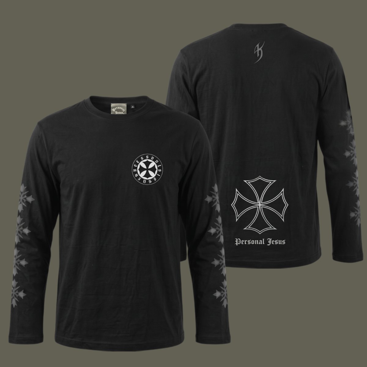 IRON CROSS LONG SLEEVE T-SHIRTS（BLACK）