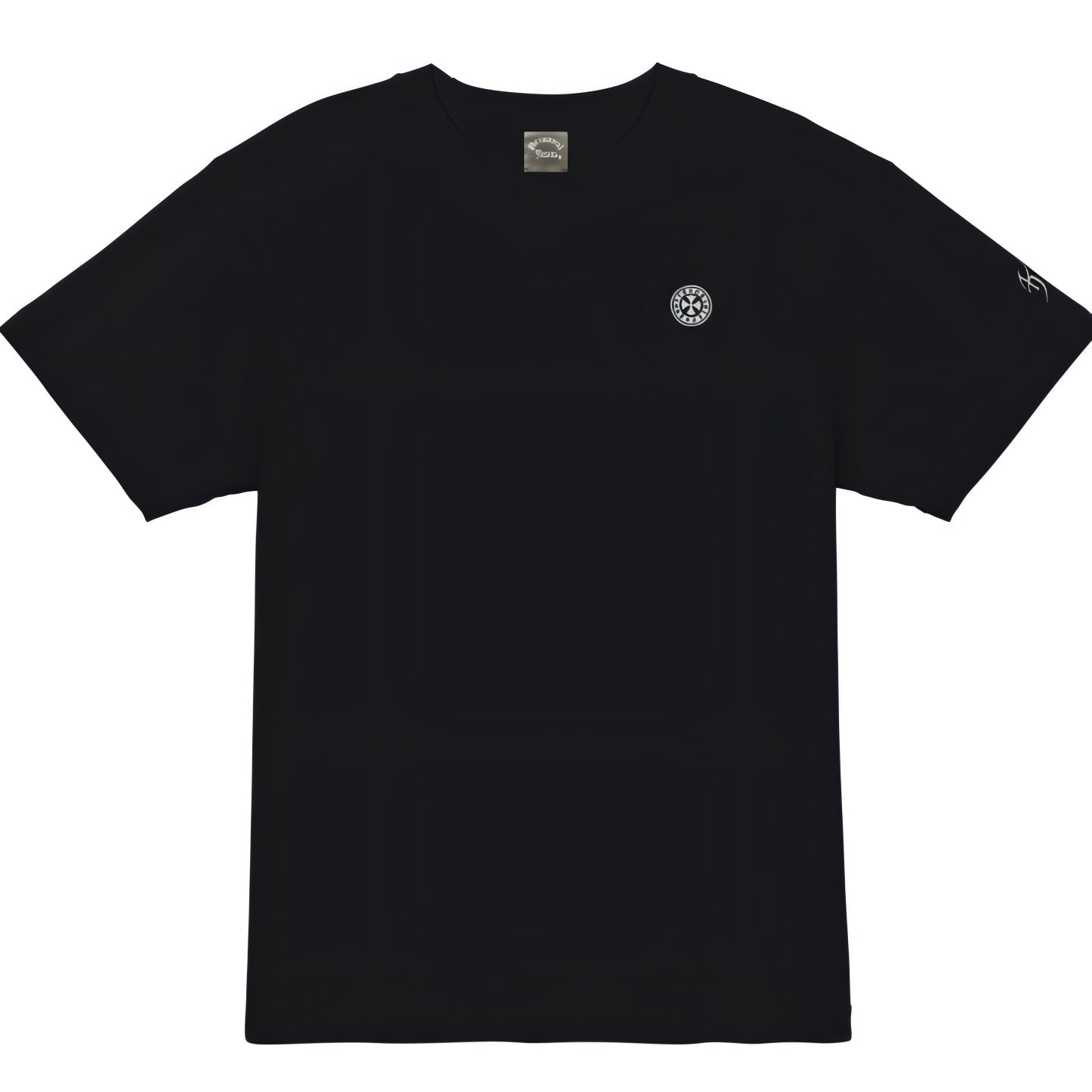 Monochrome Cross Logo  T-Shirt BLACK