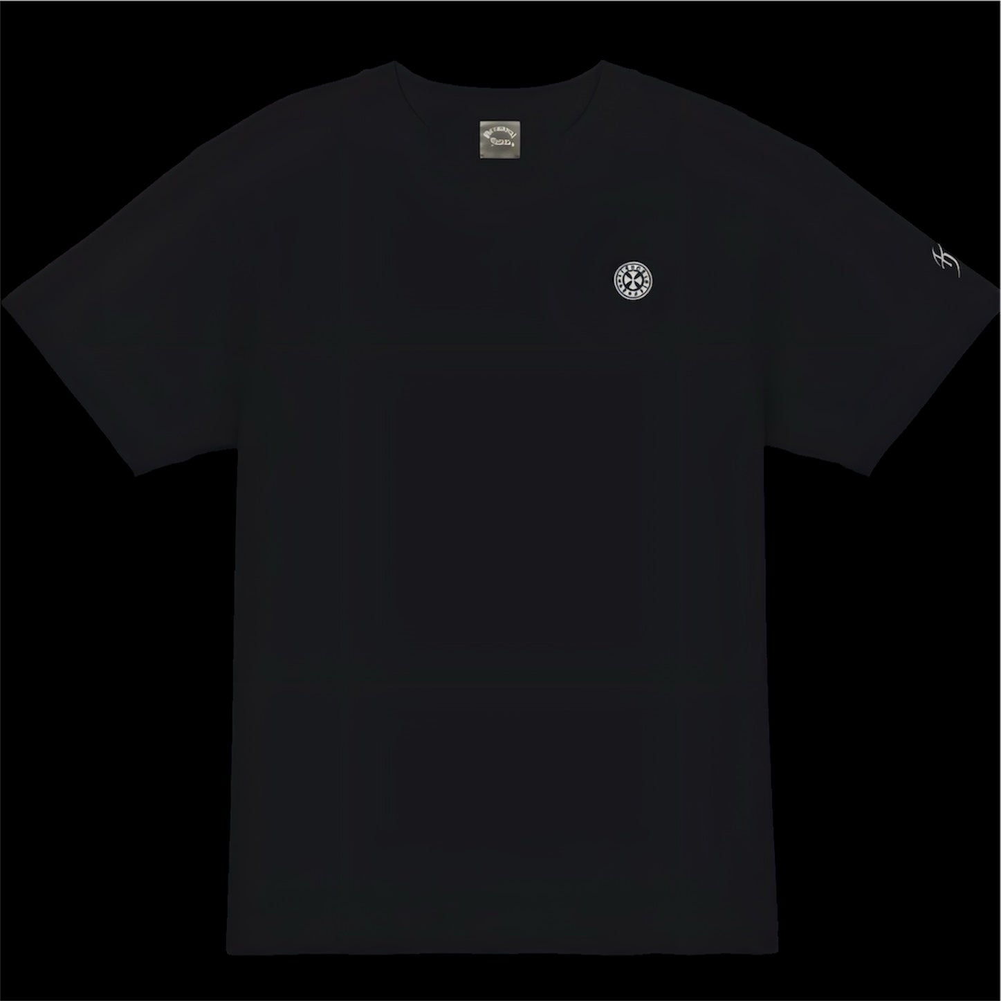 Monochrome Cross Logo  T-Shirt BLACK